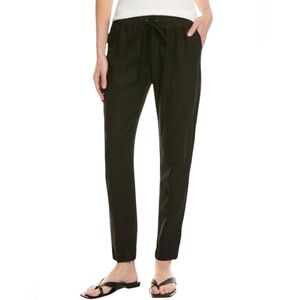 Enza Costa French Linen Drawstring Pants Black Size 3/L